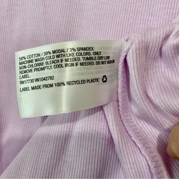 A New Day Women’s Basic Ribbed Tank Top Purple NWT - Picture 6 of 7